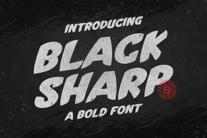 Black Sharp a Bold Font