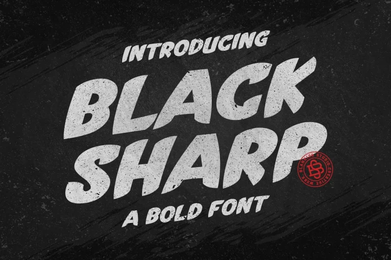 Black Sharp a Bold Font