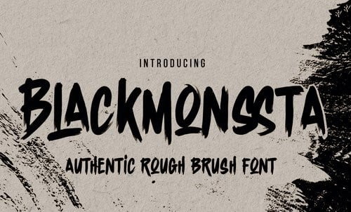 Blackmonssta - Authentic Rough Brush Font
