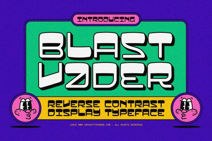 Blastvader - Reverse Contrast Font