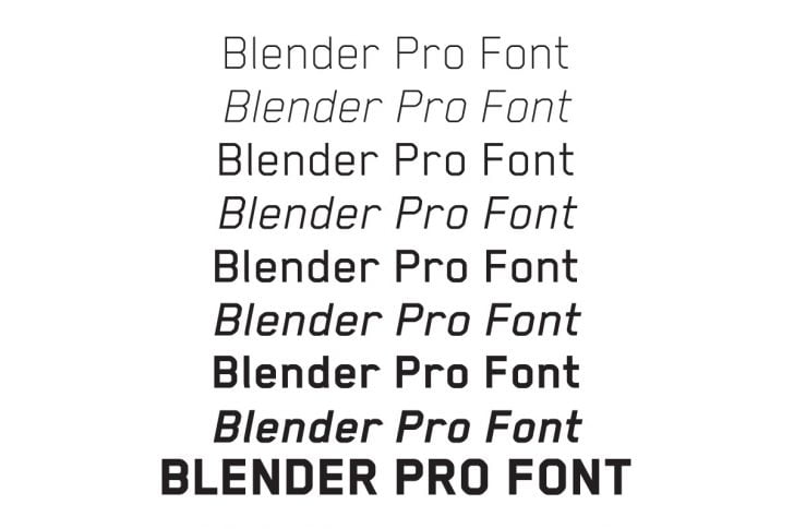 Blender Pro Font