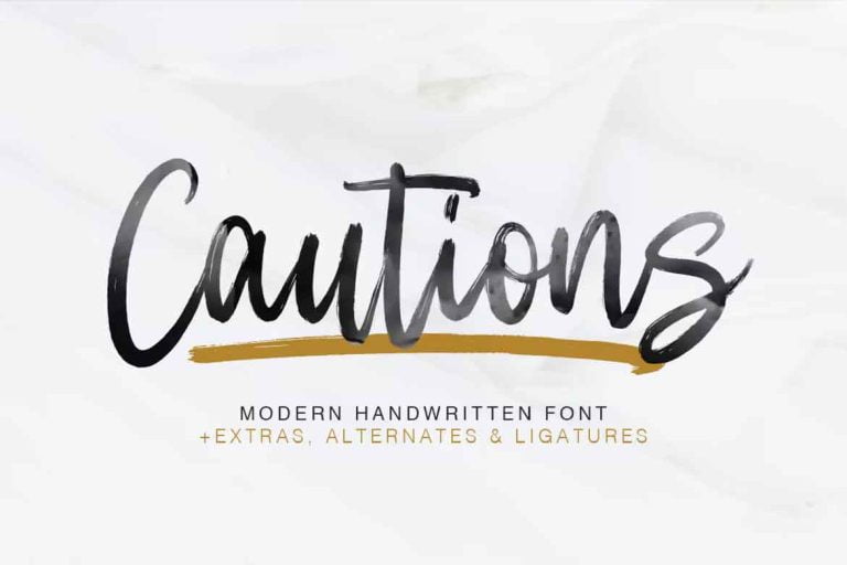 Cautions Brush Font
