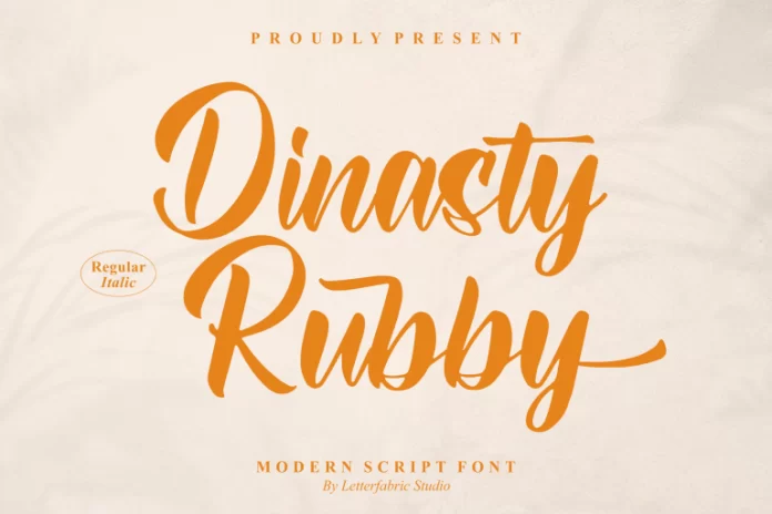 Dinasty Rubby Modern Script Font