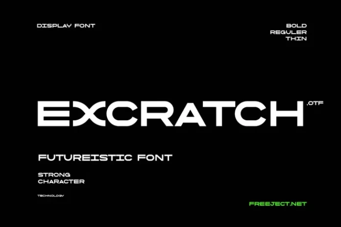 Excratch Futuristic Font