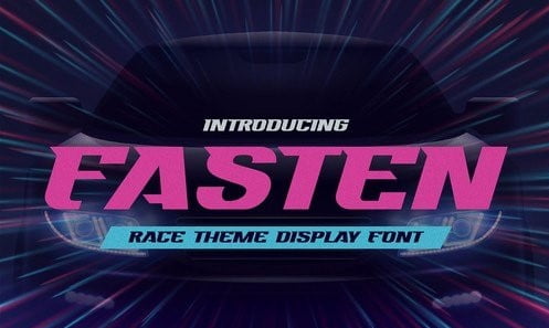 FASTEN - Race Theme Display Font