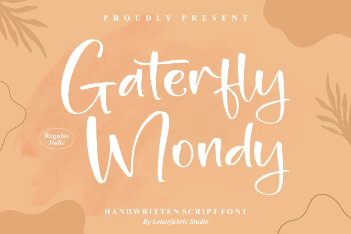 Gaterfly Mondy Handwritten Script Font