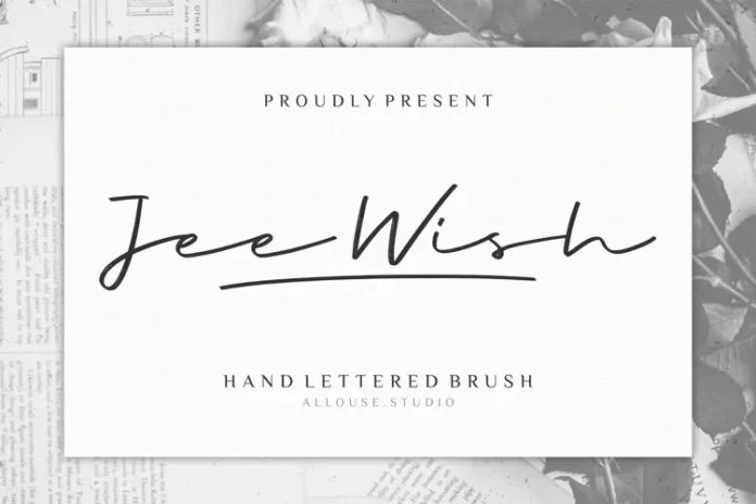 Jee Wish - Handlettered Brush Script Font