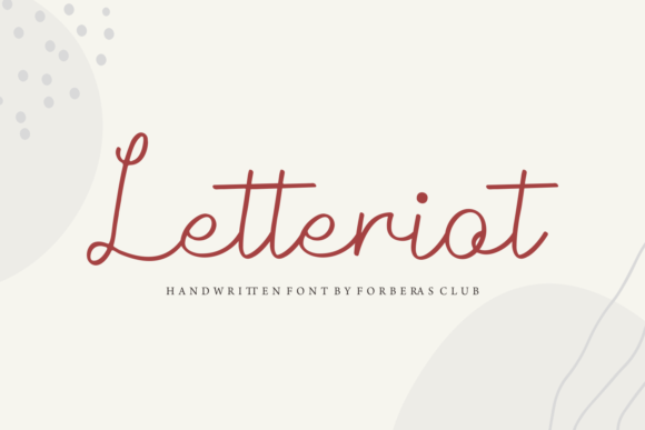 Letteriot - Elegant Handwritten Font