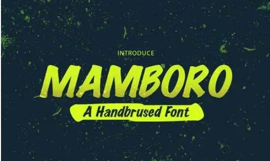 Mamboro - Handbrushed Typeface Font