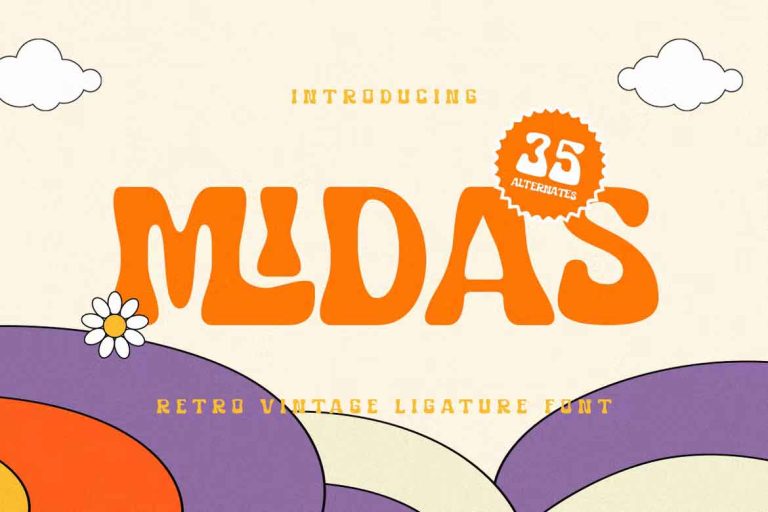 Midas Retro Vintage Ligature Font