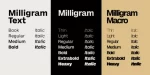 Milligram Font