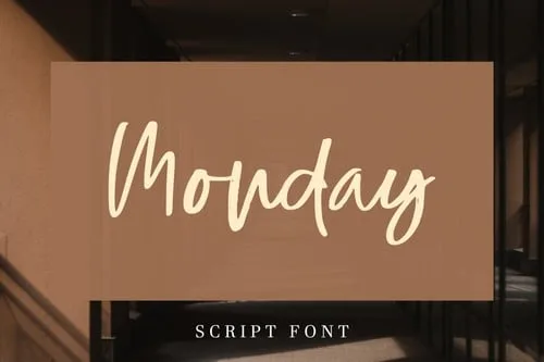 Monday Script Font