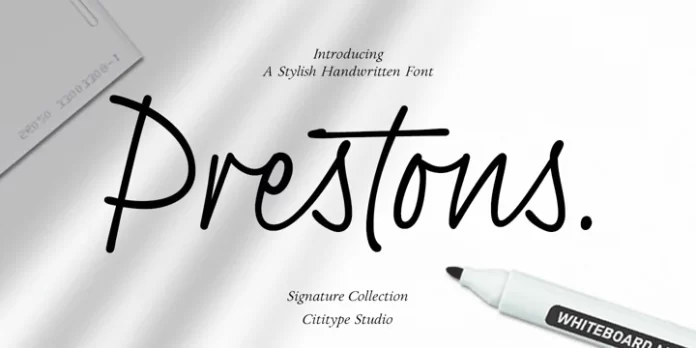 Prestons Signature Font