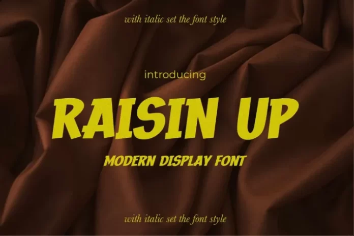 RAISIN UP - Modern Display Font