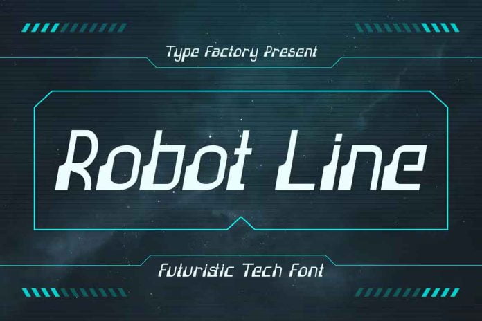 Robot Line Font