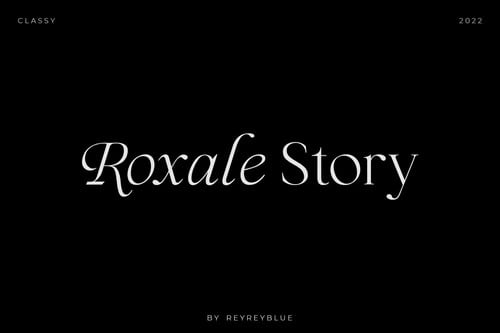 Roxale Story Serif Font