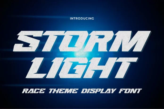 STORMLIGHT - Race Theme Display Font