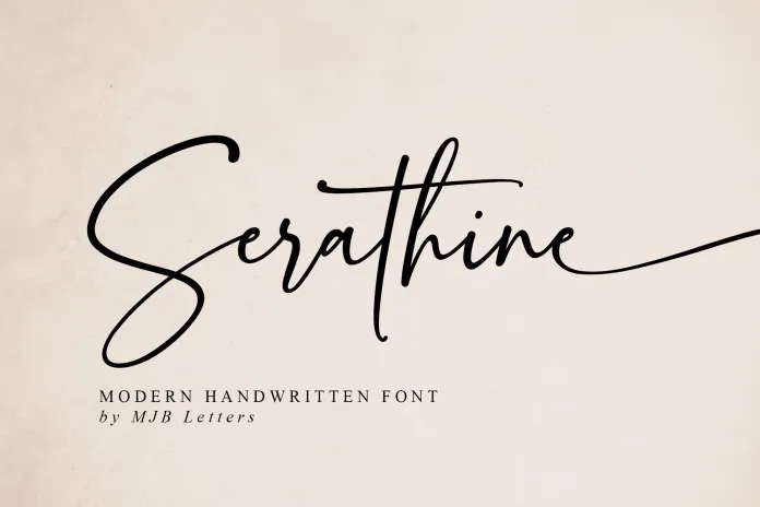 Serathine Handwritten Font