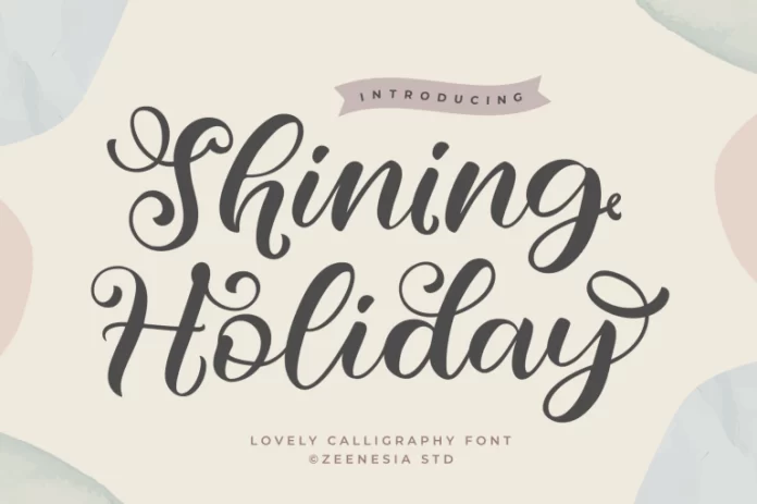 Shining Holiday Lovely Caligraphy Font