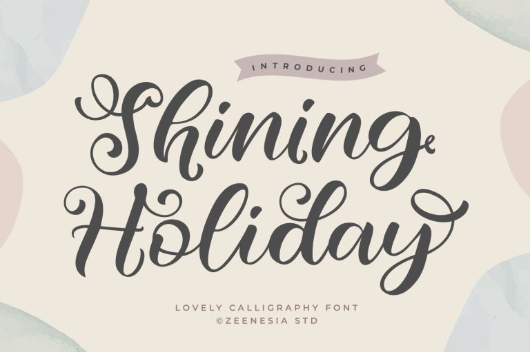 Shining Holiday Lovely Caligraphy Font