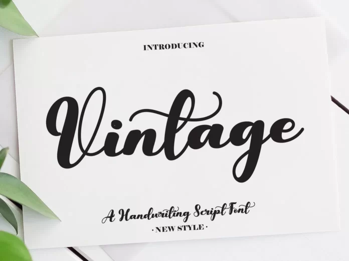 Vintage Script Typeface Font