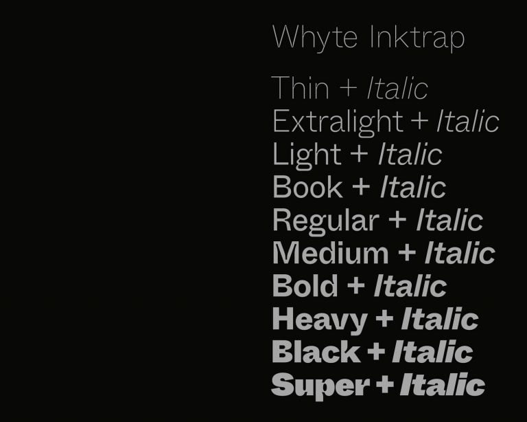 Whyte Inktrap Font