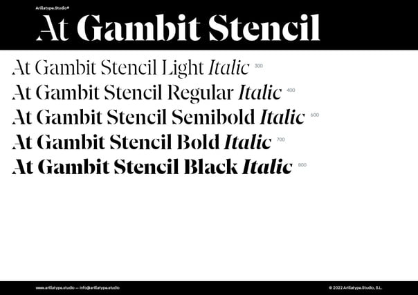 At Gambit Stencil Font