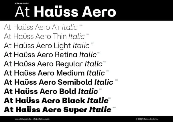 At Hauss Aero Font