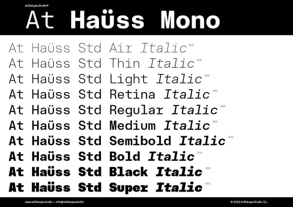 At Hauss Mono Font