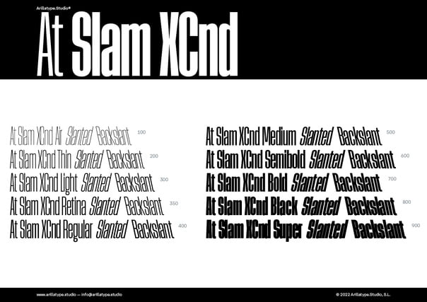 At Slam XCnd Font
