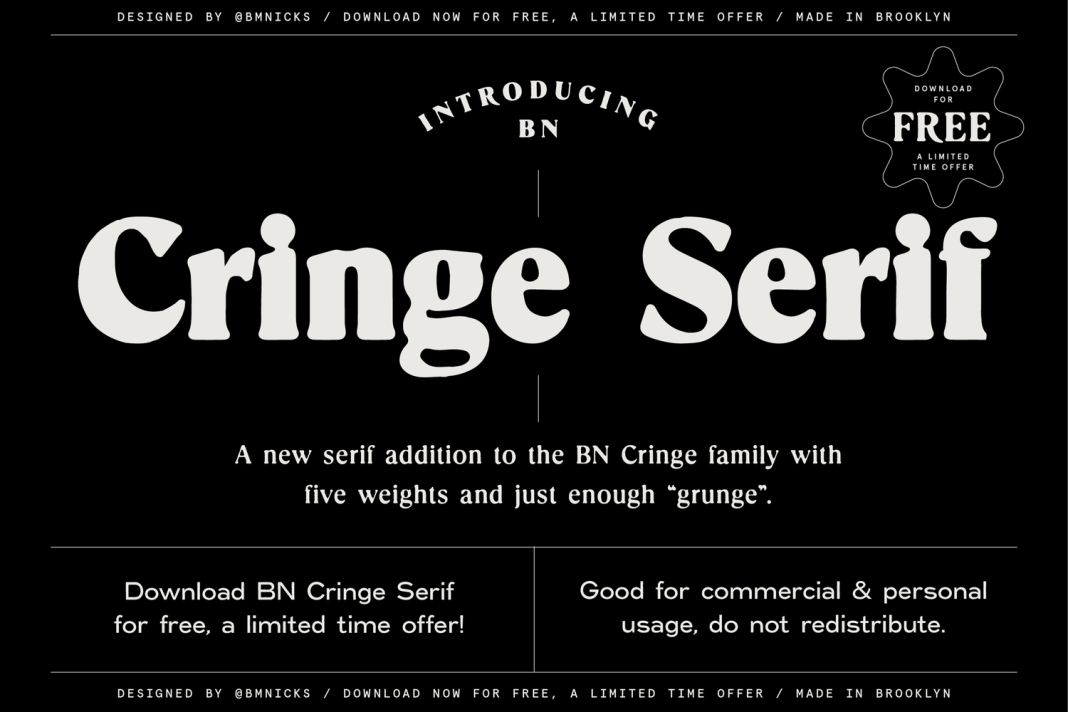 BN Cringe Serif Font