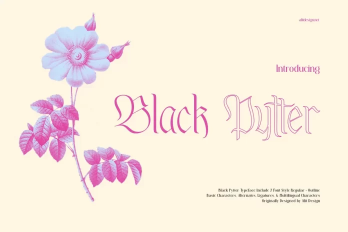 Black Pytter Typeface Font