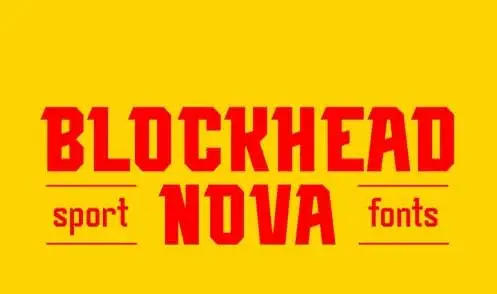 Blockhead Nova Sports Font