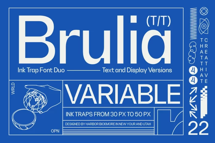 Brulia Ink Trap Sans Serif Font