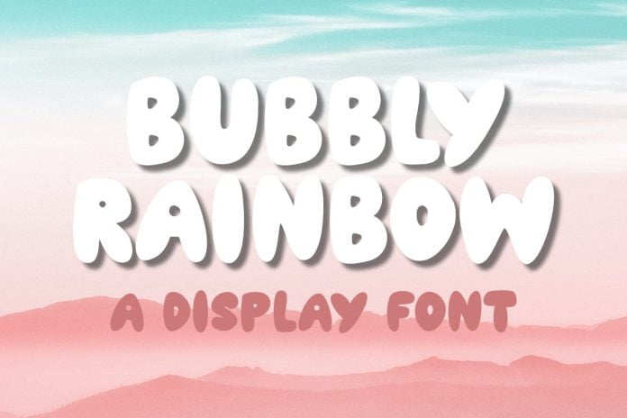 Bubbly Rainbow | A fun display font