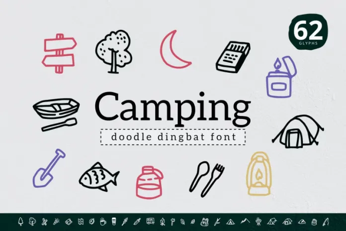 Camping Dingbat Font