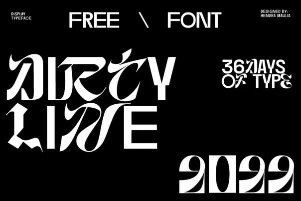 Dirtyline 36daysoftype 2022 Font