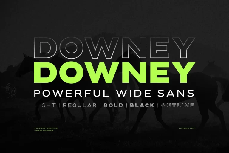 Downey - Powerful Wide Sans Font