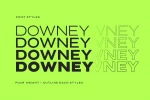 Downey - Powerful Wide Sans Font