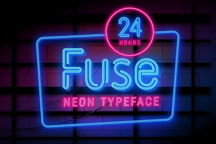 Fuse - Realistic Neon Typeface Font