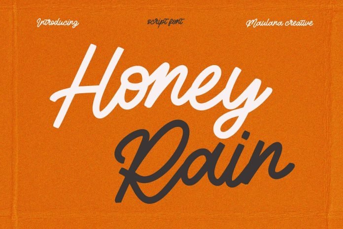 Honey Rain Signature Script Font