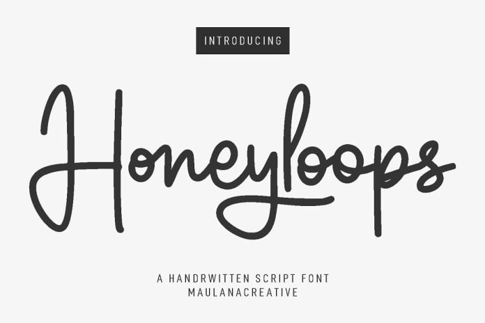 Honeyloops - Handwritten Cursive Script