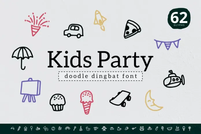 Kids Party Dingbat Font