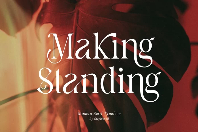 Making Standing Serif Font