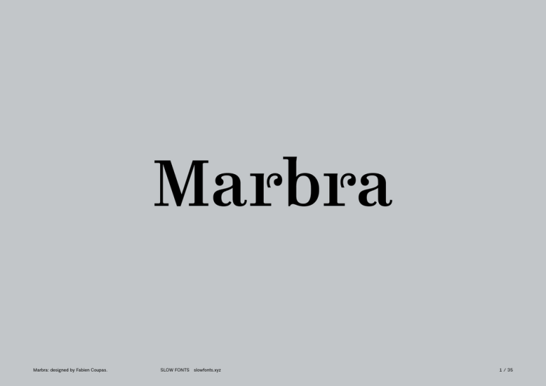 Marbra Mono Font