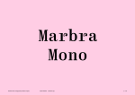 Marbra Mono Font