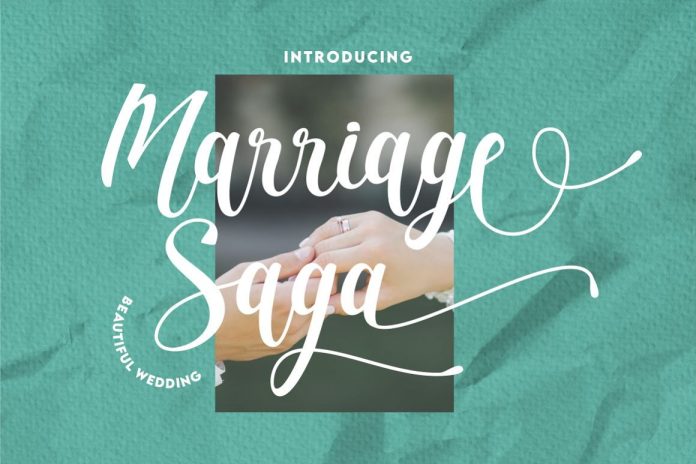 Marriage Saga - Beautiful Wedding Font