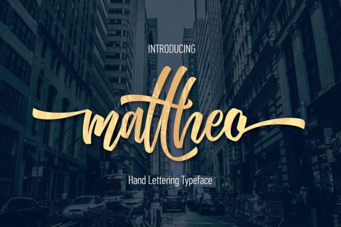 Mattheo Hand Lettering Font