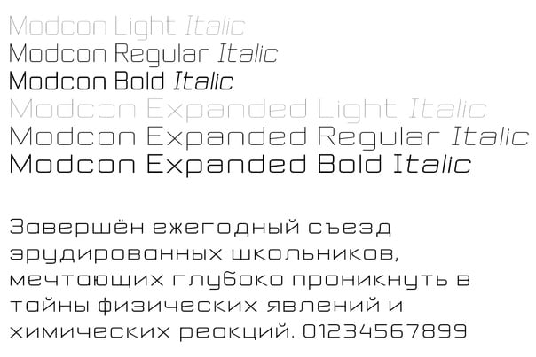 Modcon Font Cyrillic