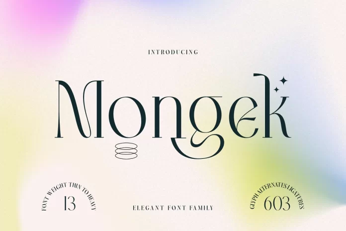 Mongek Typeface Font